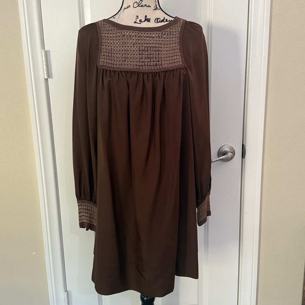 BCBGMAXAZRIA Brown Long Sleeve Dress